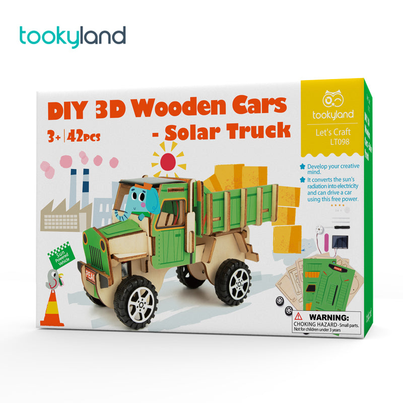 Kit DIY 3D Carros de madera - Camión solar